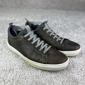Martin Dingham Brown Leather Mens‎ Size 8M Low Top Slip On Sneakers